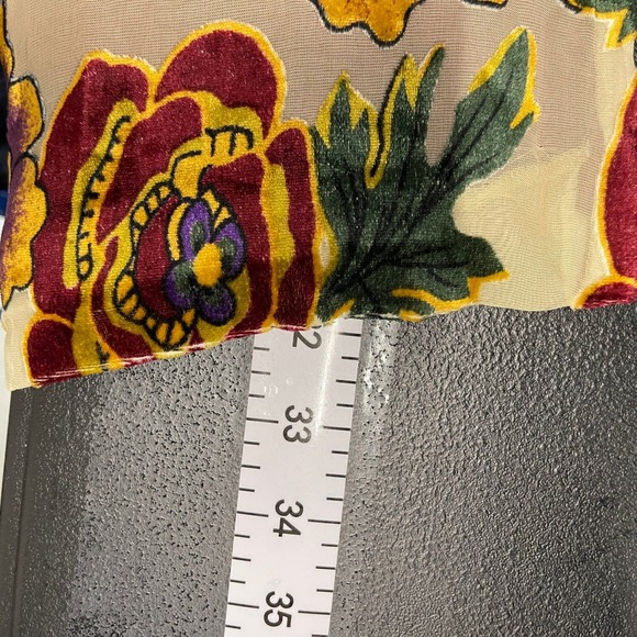 Chicos‎ Kimono Jacket L/XL Velvet Floral Anniversary Collection Silk Blend - Picture 14 of 14